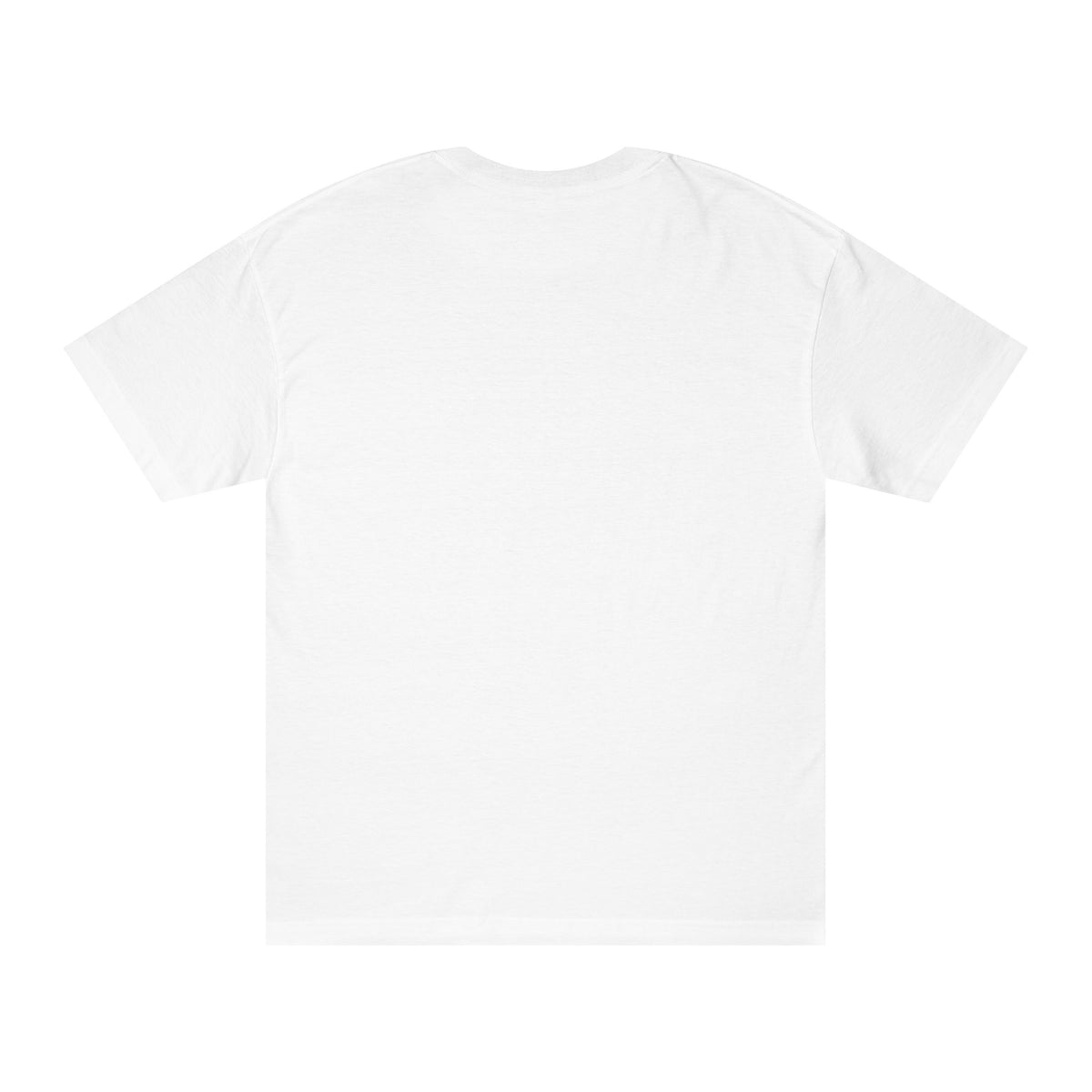 Classic White Tee — Minimal Lilac Chest Logo