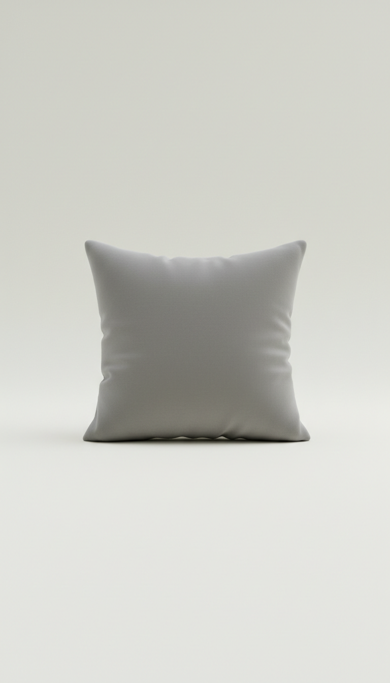 Smoke Grey Throw Pillow, Linen Blend