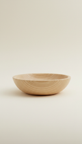 Ash Wood Decorative Bowl, Wide Rim